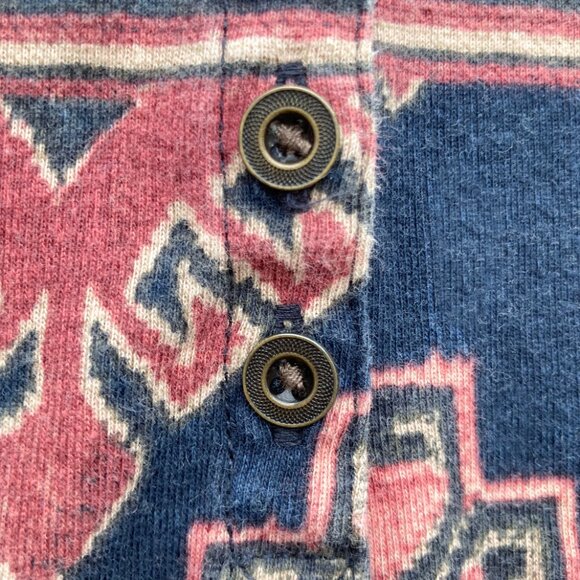 Lauren RL Southwestern Cotton Henley Aztec - Picture 6 of 9